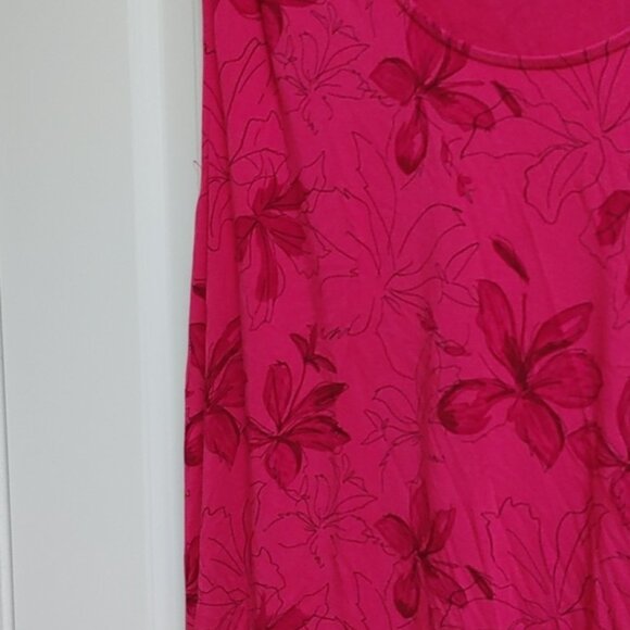 ADDITION ELLE Plus size 2X red and black flower pattern sleeveless tank Shirt - Picture 2 of 8